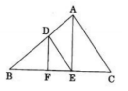 In the given figure, DE || AC and DF || AE Prove that BF/BE = FE/EC
