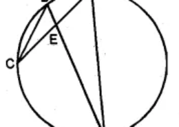 Question 17. (a) In the figure (i) given below, chords AB and CD of a circle intersect at E. (i) Prove that triangles ADE and CBE are similar. (ii) Given DC =12 cm, DE = 4 cm and AE = 16 cm, calculate the length of BE.