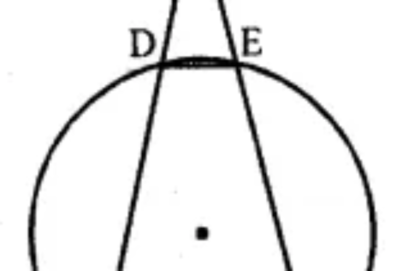 Question 14. In the given figure, ABC is an isosceles triangle in which AB = AC and circle passing through B and C intersects sides AB and AC at points D and E. Prove that DE || BC.