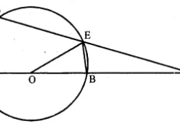 Ques 4(b) In the figure given below, O is the centre of the circle. ∠AOE =150°, ∠DAO = 51°. Calculate the sizes of ∠BEC and ∠EBC.
