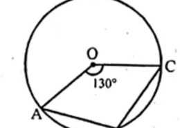 In the figure (ii) given below, it is given that O is the centre of the circle and ∠AOC = 130°. Find∠ABC