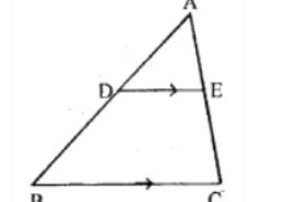 In the figure (i) given below if DE∥BG,AD=3 cm,BD=4 cm and BC=5 cm. Find (i) AE:EC (ii) DE