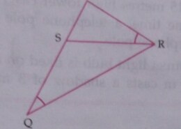 In the figure (3) given below, angle PQR = angle PRS. Prove that triangles PQR and PRS are similar. If PR = 8 cm, PS = 4 cm, calculate PQ​