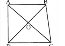 In the adjoining figure, ABCD is a trapezium in which AB∥DC. The diagonals AC and BD intersect at O. Prove that AO/OC=BO/OD. Find the value of x if OA=3x−19,OB=x−4,OC=x−3 and OD=4.