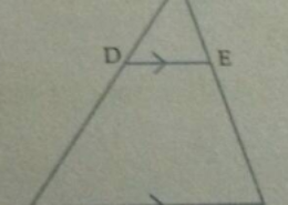 In the figure given below, DE∥BC and AD:DB=1:2, find the ratio of the areas of △ADE and trapezium DBCE