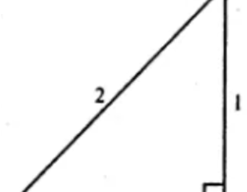 If tan A = 1/√3, find all other trigonometric ratios of angle A.