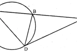 Question 32. In the adjoining figure, CBA is a secant and CD is tangent to the circle. If AB = 7 cm and BC = 9 cm, then (i) Prove that ∆ACD ~ ∆DCB. (ii) Find the length of CD.