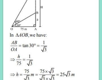 The angle of elevation of the top of an unfinished tower at a distance of 75 m from its base is 30° . How much higher must the tower be raised so that the angle of elevation of its top at the same point may be 60°?