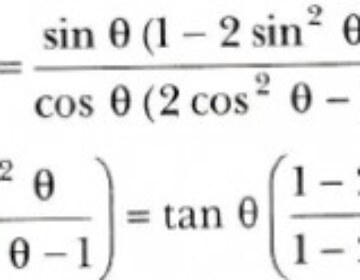 Prove that: (sinθ-2sin³θ) = (2cos³θ-cosθ)tanθ