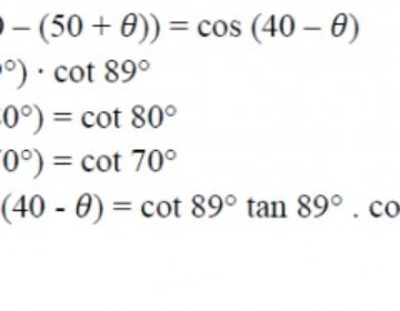 Prove that: sin(50°+θ) – cos(40°-θ) + tan1°tan10°tan80°tan89° = 1