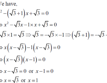 Solve the following quadratic equation: x²-(√3-1)x+√3=0