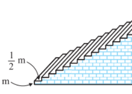 A small terrace at a football ground comprises of 15 steps each of which is 50 m long and built of solid concrete. Each step has a rise of 1 4 m and a tread of 1 2 m. (see Fig. 5.8). Calculate the total volume of concrete required to build the terrace. [Hint : Volume of concrete required to build the first step = ¼ ×1/2 ×50 m3.] Ncert solutions class 10 chapter 5-17 Q.5