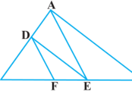 In the figure, DE||AC and DF||AE. Prove that BF/FE = BE/EC Q.4