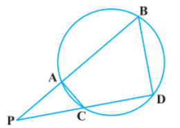 In Fig. 6.62, two chords AB and CD of a circle intersect each other at the point P (when produced) outside the circle. Prove that: (i) ∆ PAC ~ ∆ PDB (ii) PA . PB = PC . PD.Q.8