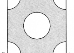 From each corner of a square of side 4 cm a quadrant of a circle of radius 1 cm is cut and also a circle of diameter 2 cm is cut as shown in Fig. 12.23. Find the area of the remaining portion of the square. Q.5