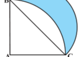 In Fig. 12.33, ABC is a quadrant of a circle of radius 14 cm and a semicircle is drawn with BC as diameter. Find the area of the shaded region. Q.15