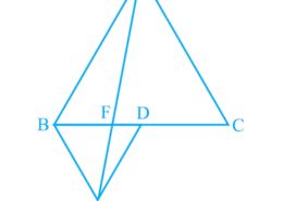 In Fig.9.33, ABC and BDE are two equilateral triangles such that D is the mid-point of BC. If AE intersects BC at F, show that:(ii) ar (BDE) = ½ ar (BAE) Q.5(2)