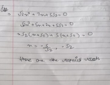 Solve the following quadratic equation: √2x²+7x+5√2=0.